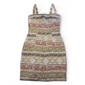 VTG Laura Stearn Cruciano Novecento Italian Tapestry Paisley Mini Dress Size 36